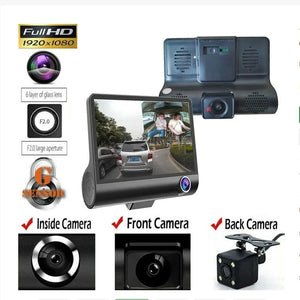 1080P dual lens car dash cam front and rear view