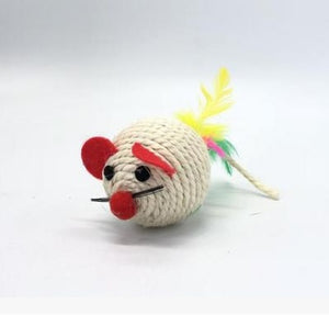 Funny Cat Stick Toy handmade wooden