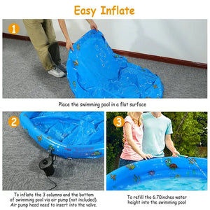 Inflatable Swimming Pool Outdoor Backyard Fun