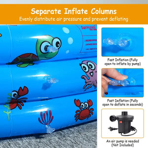 Kids Playing in Inflatable Swimming Pool