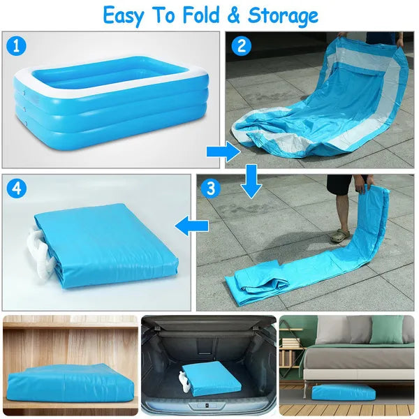 Inflatable Swimming Pool Outdoor Backyard Fun