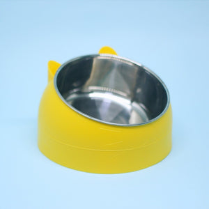Stainless Steel Dog Bowl elevated for neck support