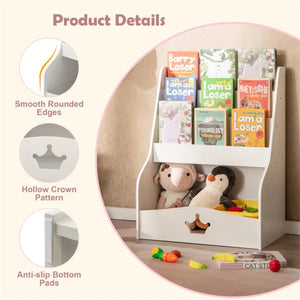 Kids 3-Tier Bookshelf – Rounded corners for child safety