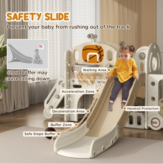 Kids Sliding Down Kids Slide
