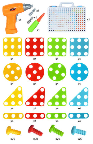 Educational Building Blocks Storage Box with Pieces