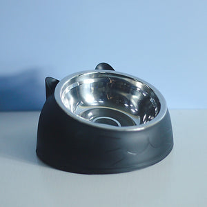 Stainless Steel Dog Bowl elevated for neck support