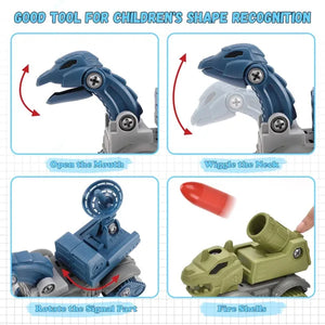 Dinosaur Toys – Set components including wheels and missiles