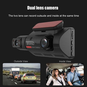 1080P Dual Lens Car DVR Installed on Vehicle