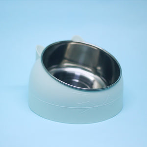 Stainless Steel Dog Bowl elevated for neck support