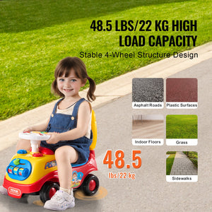 Ride On Push Car – Steering wheel with built-in cheerful music