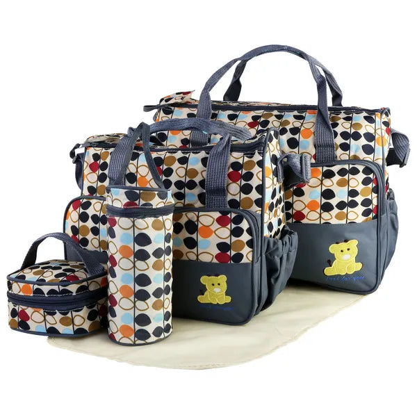 5PCS Baby Nappy Diaper Bags Set