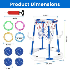 Floating Pool Basketball Game for Indoor/Outdoor Use