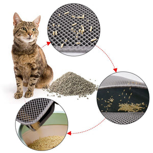 cat litter mat, traps scattered litter effectively