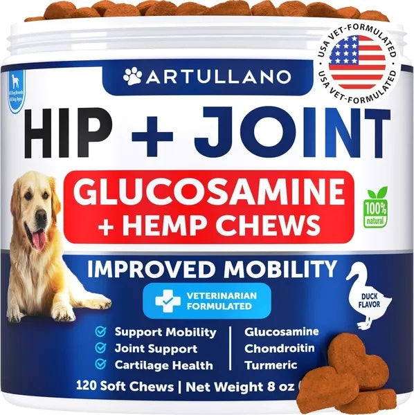Hemp Hip And Joint Supplement For Dogs Glucosamine For Dogs