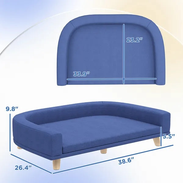Dog Sofa Couch Bed With Washable Cushion For Large Dogs