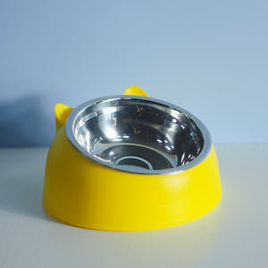 Stainless Steel Dog Bowl elevated for neck support
