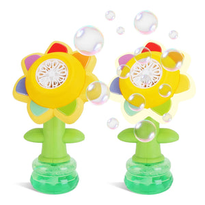 Bubble Machines for Kids – Side View with LED Lights On