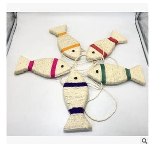 Funny Cat Stick Toy handmade wooden