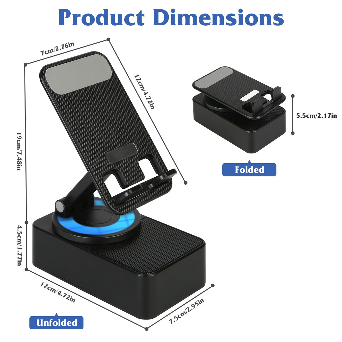 4-in-1 foldable wireless speaker power bank feature