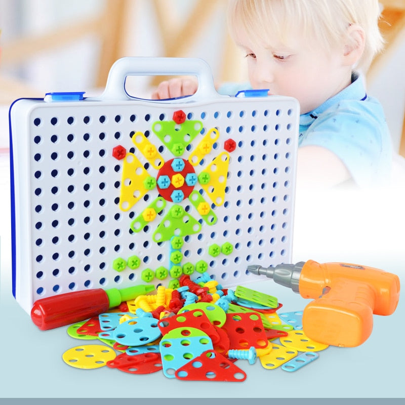 Educational Building Blocks Storage Box with Pieces
