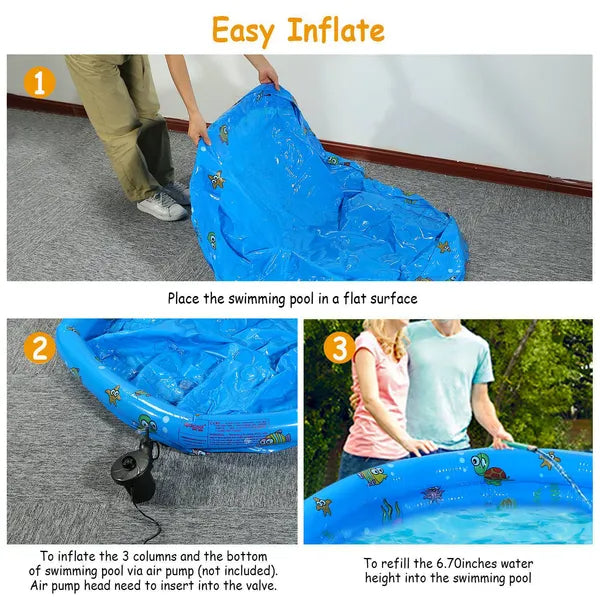Inflatable Swimming Pool Outdoor Backyard Fun