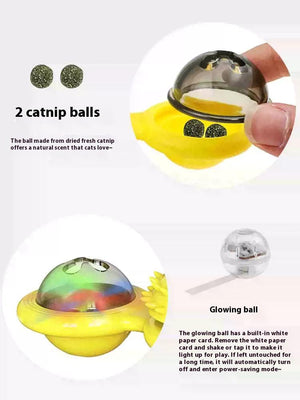 Interactive Windmill Cat Toy suction cup design