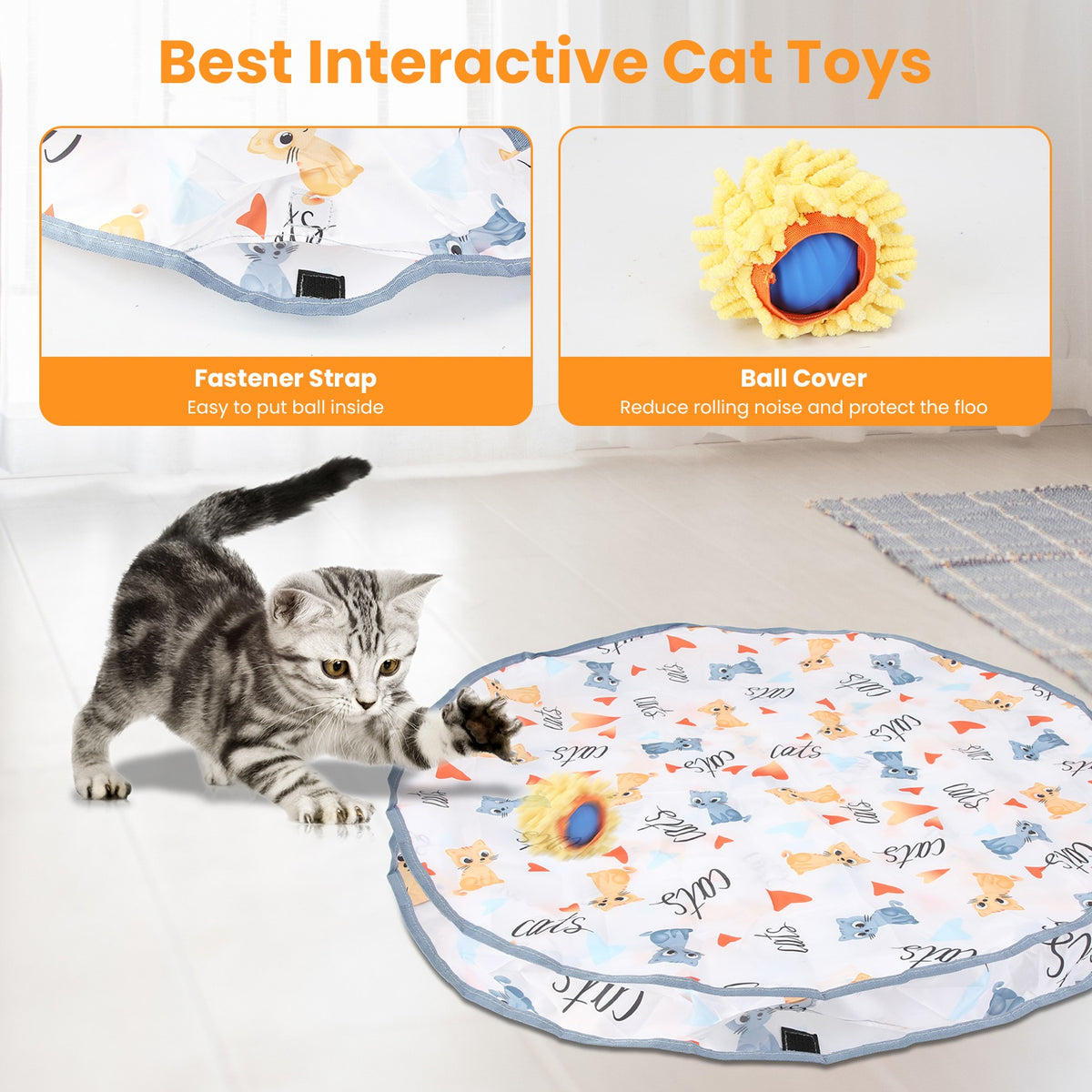 Interactive Cat Ball Toy motion activated