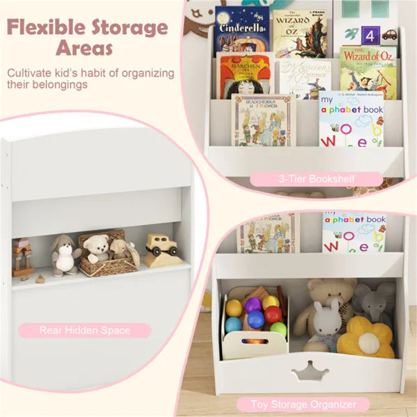 Kids 3-Tier Bookshelf – Easy-access storage for children