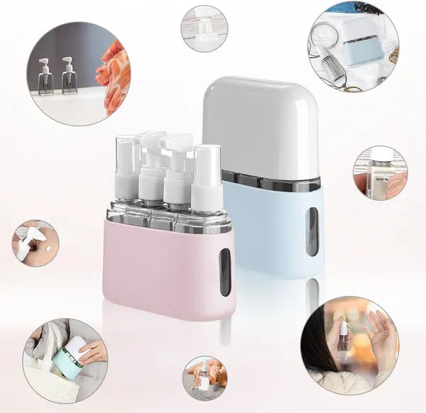 travel bottles, portable and reusable travel containers for trips