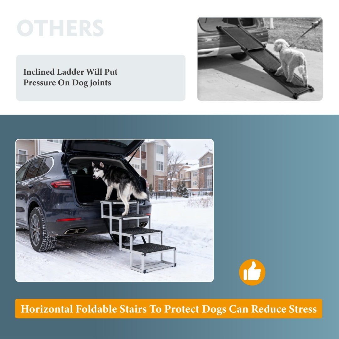 Foldable Dog Ramp for cars, SUVs, and trucks
