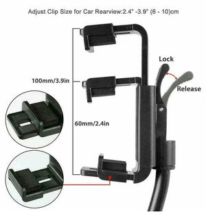 Car rearview mirror phone mount for GPS navigation