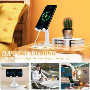 Cell phone stand desktop holder hands-free viewing