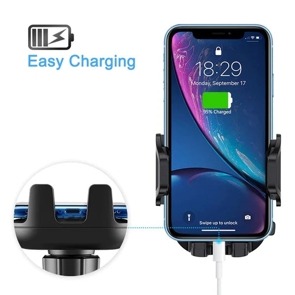360 universal car phone mount holding smartphone