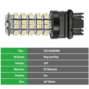 6000K Car Light Close-Up of LED Headlight Bulb
