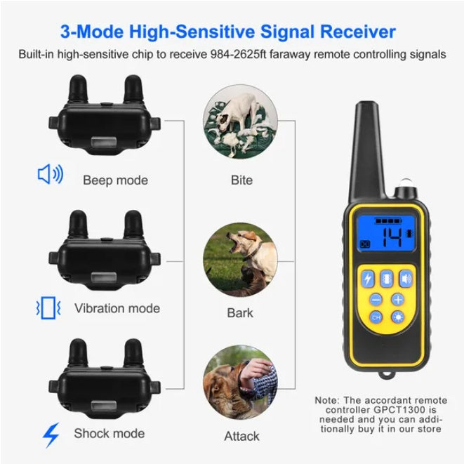 Waterproof Dog Training Collar IP67 receiver