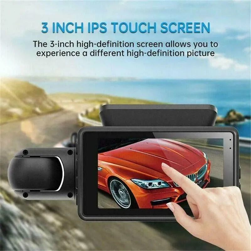 1080P Dual Lens Car DVR Installed on Vehicle