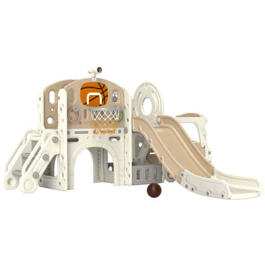 Children Playing on Kids Slide Activity Center