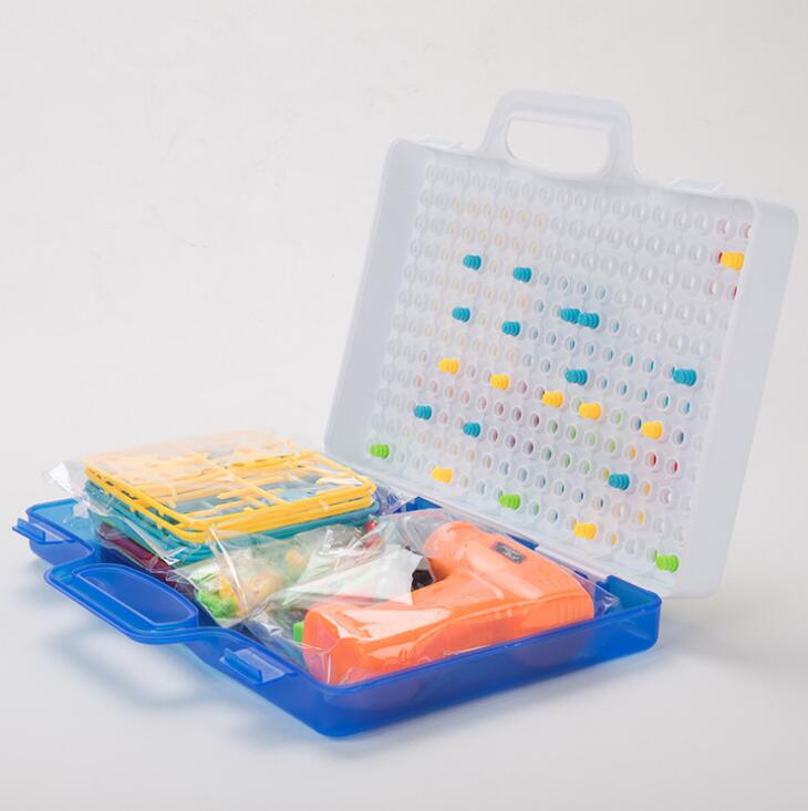 Educational Building Blocks Storage Box with Pieces