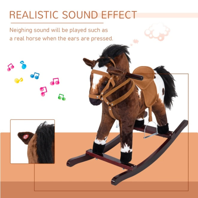 Kids Rocking Horse – Side view showing sturdy rocking frame