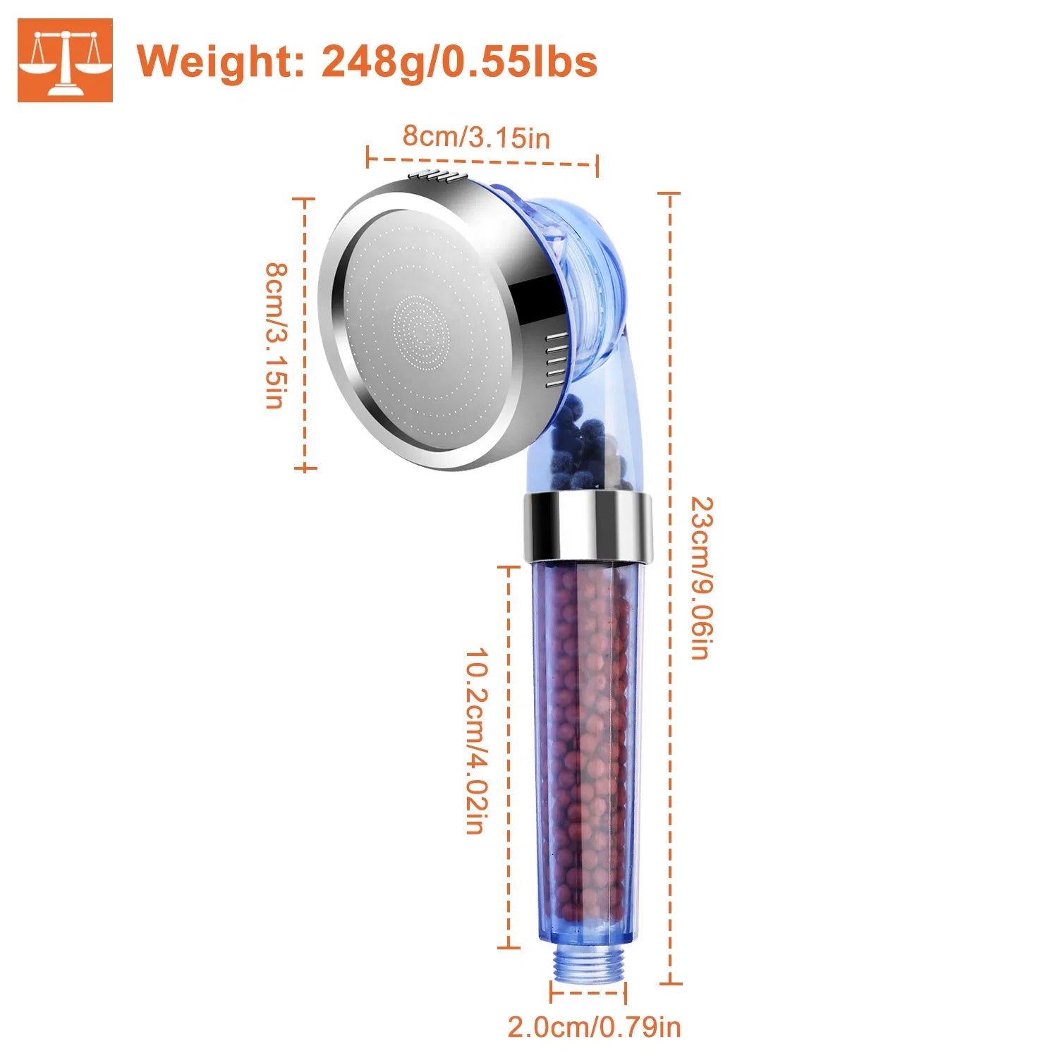 Ionic Filtration Shower Head handheld high pressure