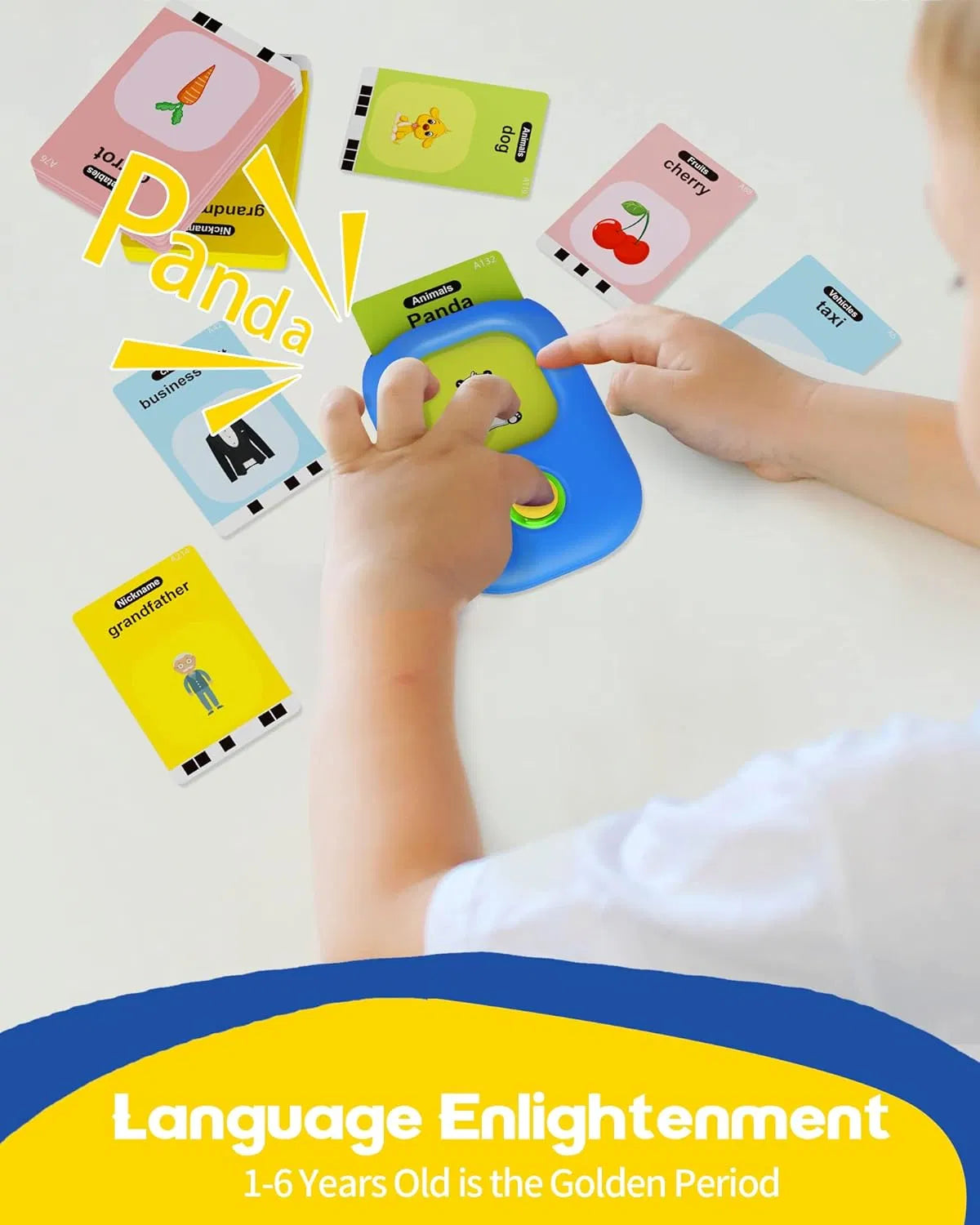 Kids Using Talking Flash Cards for Early Literacy