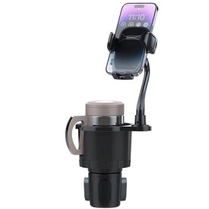 Car Cup Holder Phone Mount featuring adjustable design, stable grip, and hands-free convenience for smartphones.