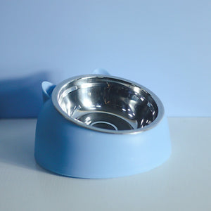 Stainless Steel Dog Bowl elevated for neck support