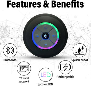 Wireless bathroom speaker button control design