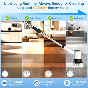AnyClean Power Scrub Cleaner with brush heads