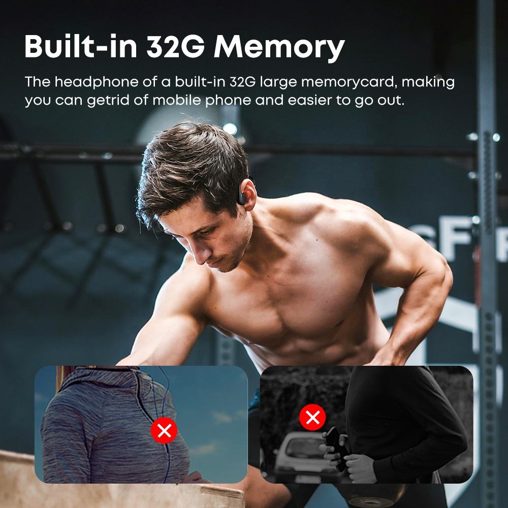 Waterproof Bluetooth Headset with 32GB TF card