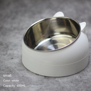 Stainless Steel Dog Bowl elevated for neck support