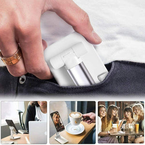 Cell phone stand desktop holder for video calls