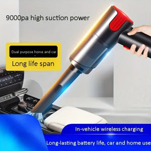Wireless Car Vacuum Cleaner Silver Cordless USB Model