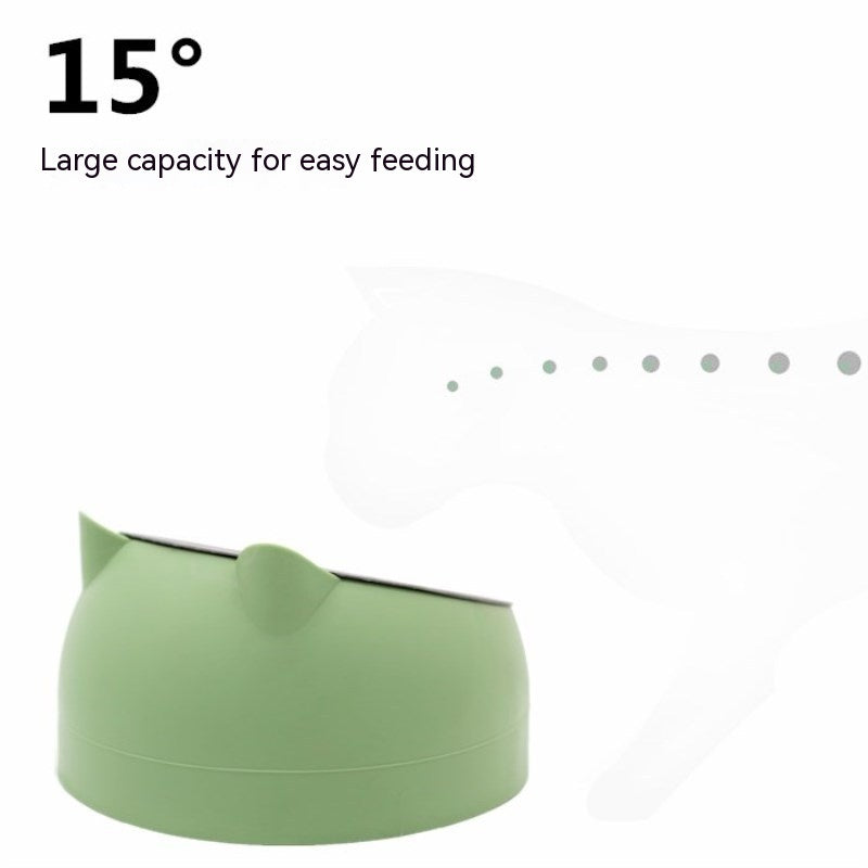 Stainless Steel Dog Bowl elevated for neck support